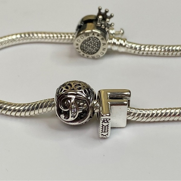 Sterling Silver Letter F Charm - Picture 7 of 9